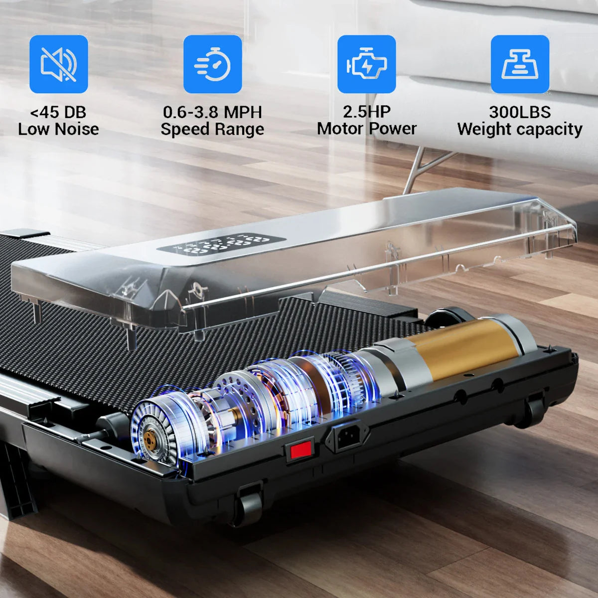 Quiet Foldable Treadmill for Home