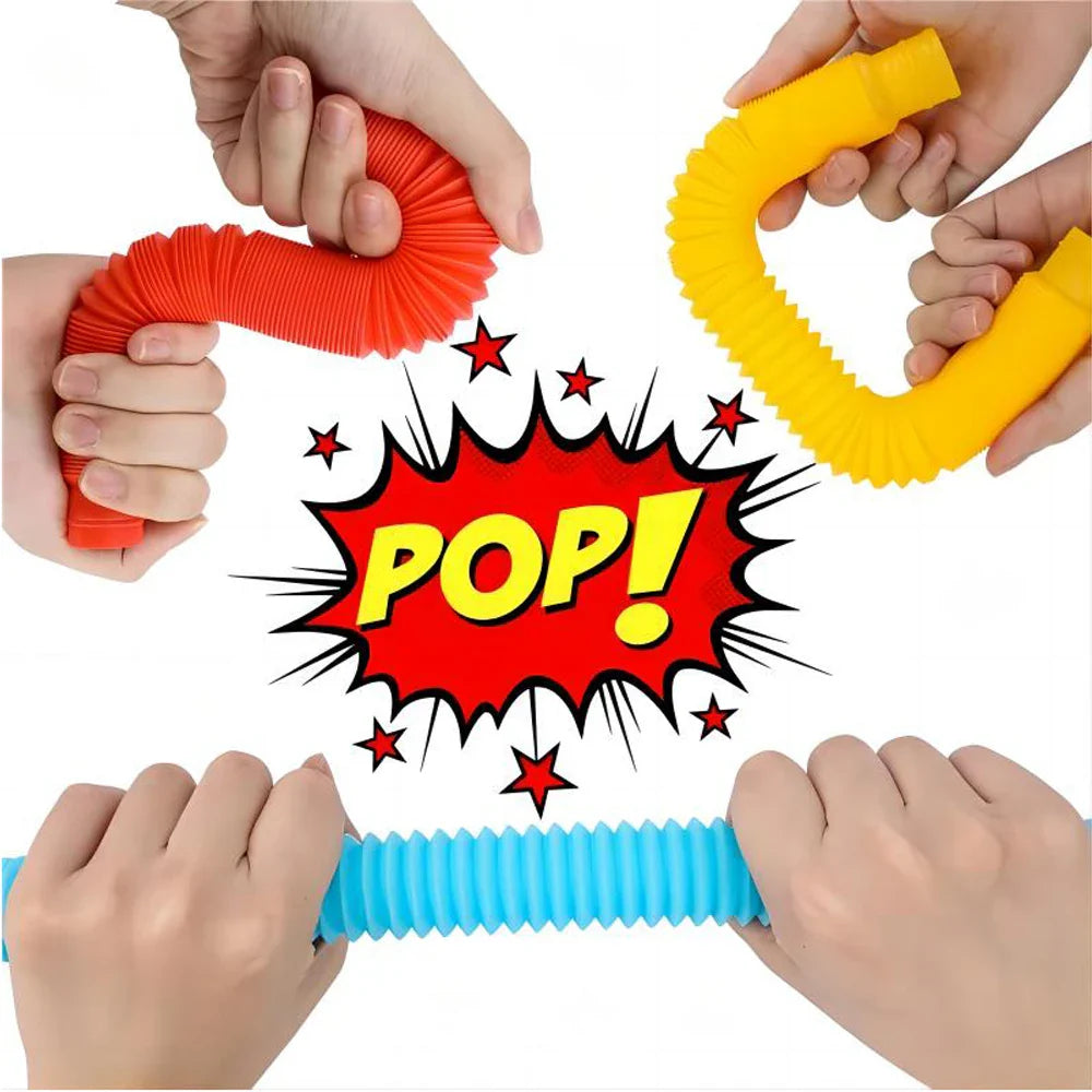 Colorful Stress-Relief Pop Tubes