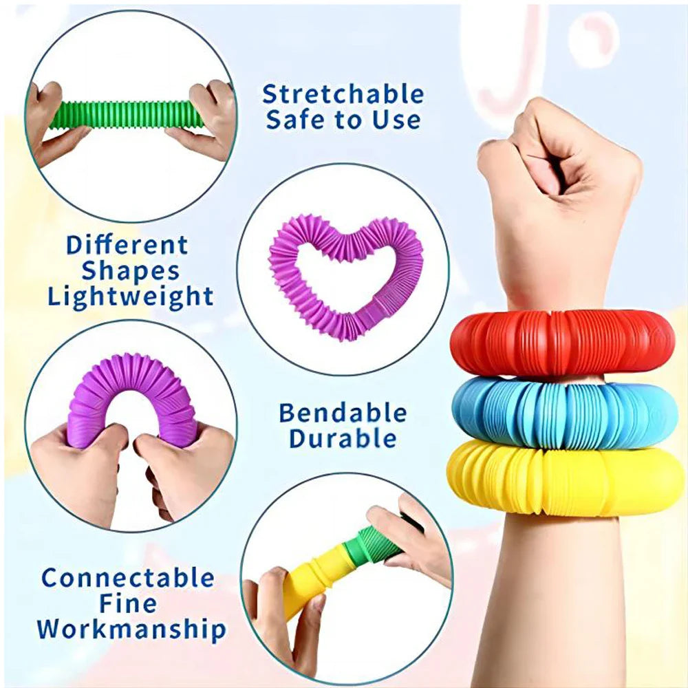 Colorful Stress-Relief Pop Tubes