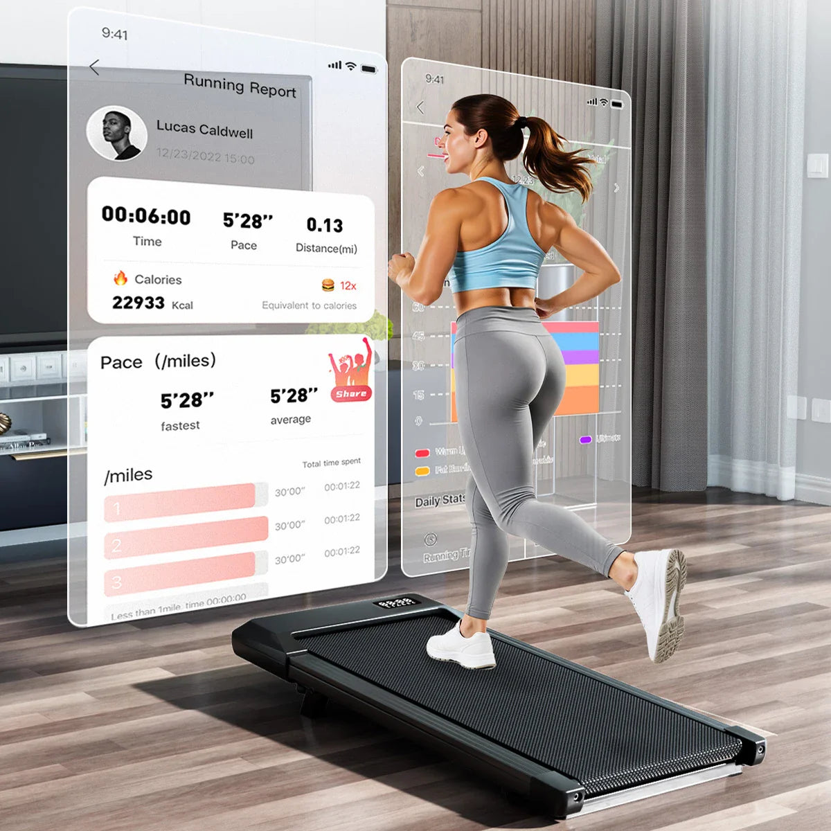 Quiet Foldable Treadmill for Home