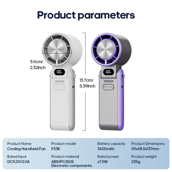 BreezeBuddy Mini Handheld Fan